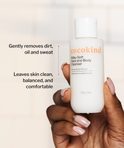 travel-size milky-soft face and body cleanser