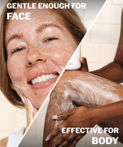 travel-size milky-soft face and body cleanser